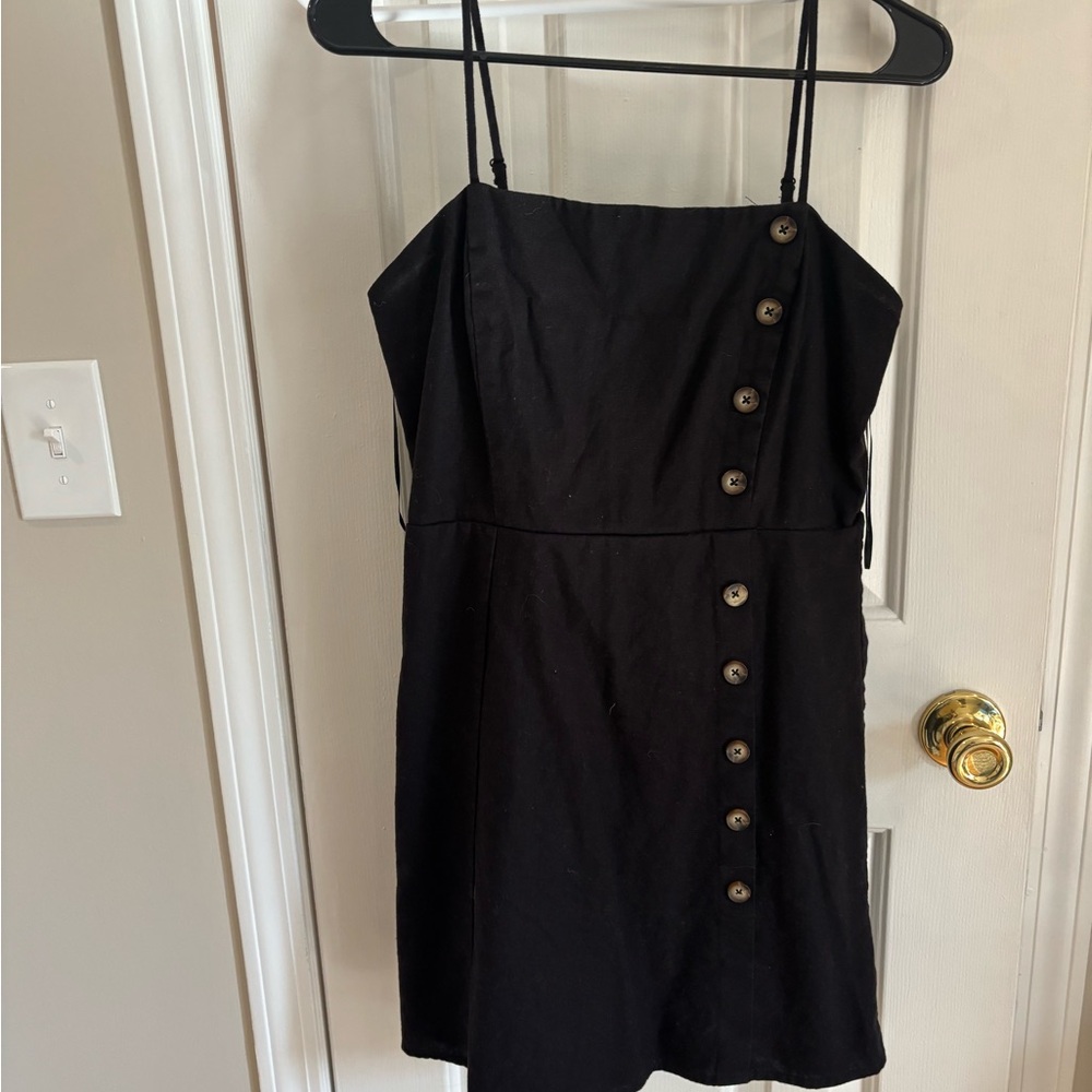 Nine Britton Black Sheath Mini Dress Spaghetti Strap